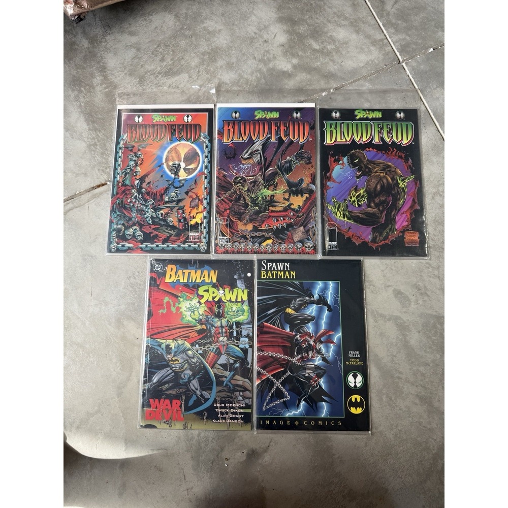 Spawn And Batman‎ + Spawn And Batman War Devil Lot + 1-3 Blood Feud Image Comics